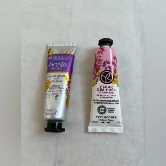 Yves Rocher Meadow Flower Moisturazing Hand Cream Lotion + Burts Bees Cream 1 oz - Picture 1 of 2